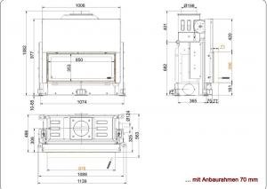 Architektur-Kamin 38/86 lifting door