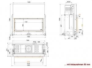 Architektur-Kamin 53/121 lifting door