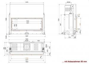 Architektur-Kamin 53/135 lifting door