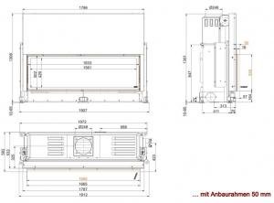 Architektur-Kamin 53/166 lifting door