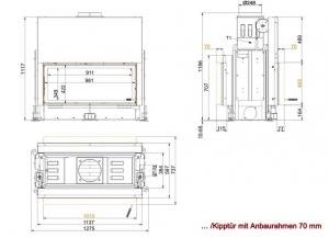 Architektur-Kamin Tunnel 45/101 lifting/tilting door