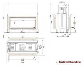 Architektur-Kamin Tunnel 53/121 lifting/tilting door