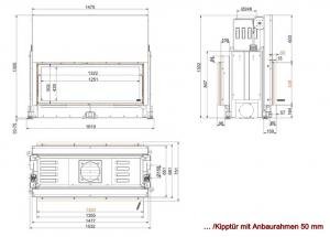 Architektur-Kamin Tunnel 53/135 lifting/tilting door