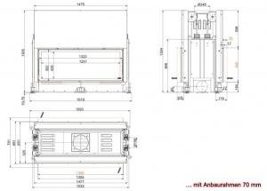 Architektur-Kamin Tunnel 53/135 lifting/tilting door
