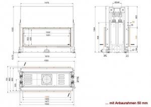 Architektur-Kamin Tunnel 53/135 lifting/tilting door