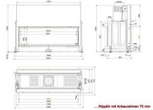 Architektur-Kamin Tunnel 53/166 lifting/tilting door