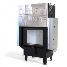 Каминная топка DEFRO HOME RIVA SM BL G SHORT с водным контуром и подъемом стекла вверх