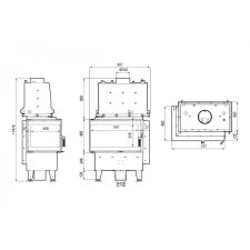 Каминная топка DEFRO HOME RIVA SM BL SHORT угловая с водным контуром