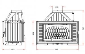 Каминная топка Invicta 840 Horizontal